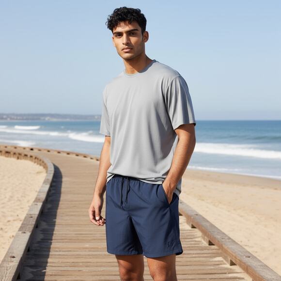 Lululemon Men’s Athletic Shorts Navy Blue Size M Zip Pocket Lightweight - Picture 8 of 8